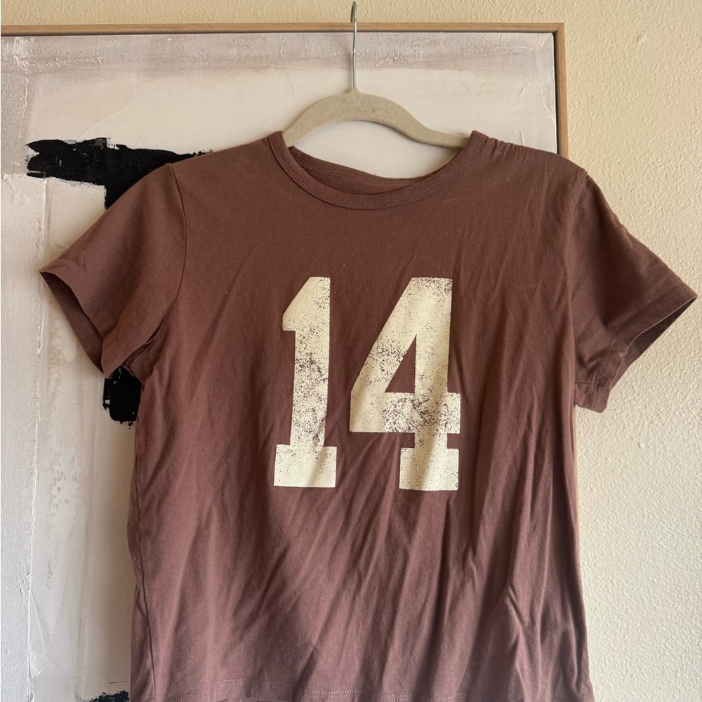 Brown T-Shirt with Number Print